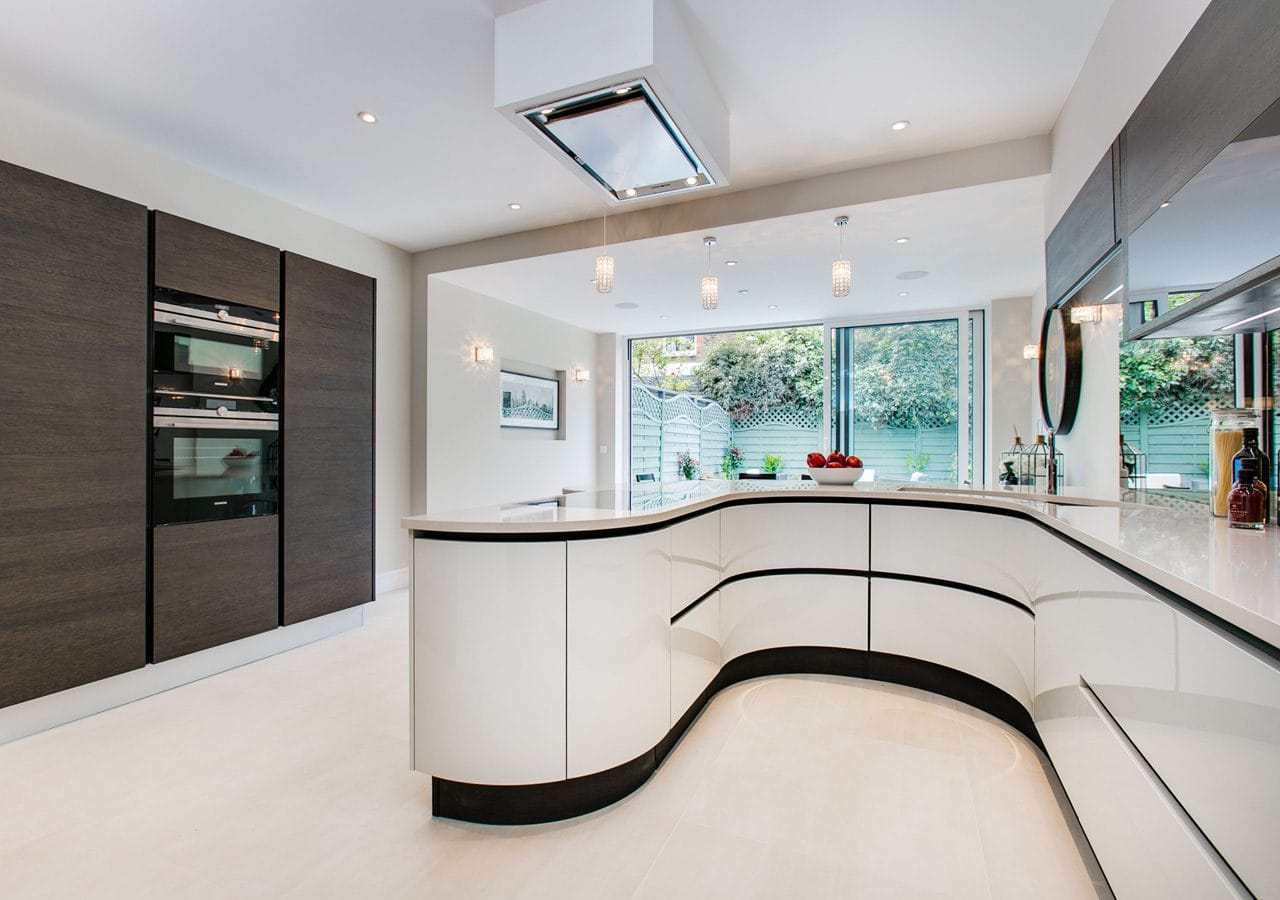 property styling, A classic contemporary Fulham Townhouse kitchen designed by Nicola Scannell Design and Home Staged by Cullum Design | London UK